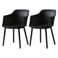 Contemporary Slat Back Arm Chair Matte Finish Metal Chair for Patio Black 2 Piece Set Clearhalo ' kitchen&dining_furn' 'Dining Chairs' 'Dining Tables & Seating' 'dining_chair' 'furn' 'furn_dining_chair' 'Furniture' 'furniture_dining_chair' 'Kitchen & Dining Furniture' 'kitchen' 4287526