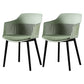 Contemporary Slat Back Arm Chair Matte Finish Metal Chair for Patio Light Green 2 Piece Set Clearhalo ' kitchen&dining_furn' 'Dining Chairs' 'Dining Tables & Seating' 'dining_chair' 'furn' 'furn_dining_chair' 'Furniture' 'furniture_dining_chair' 'Kitchen & Dining Furniture' 'kitchen' 4287538