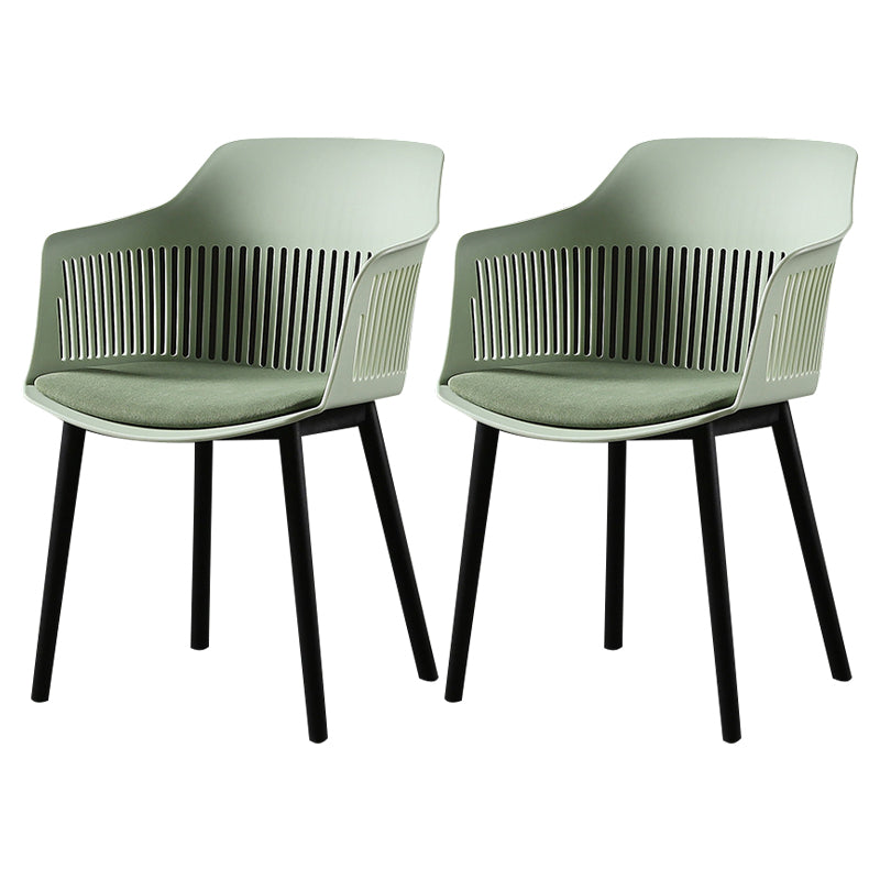 Contemporary Slat Back Arm Chair Matte Finish Metal Chair for Patio Light Green 2 Piece Set Clearhalo ' kitchen&dining_furn' 'Dining Chairs' 'Dining Tables & Seating' 'dining_chair' 'furn' 'furn_dining_chair' 'Furniture' 'furniture_dining_chair' 'Kitchen & Dining Furniture' 'kitchen' 4287538
