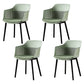 Contemporary Slat Back Arm Chair Matte Finish Metal Chair for Patio Light Green 4 Piece Set Clearhalo ' kitchen&dining_furn' 'Dining Chairs' 'Dining Tables & Seating' 'dining_chair' 'furn' 'furn_dining_chair' 'Furniture' 'furniture_dining_chair' 'Kitchen & Dining Furniture' 'kitchen' 4287540