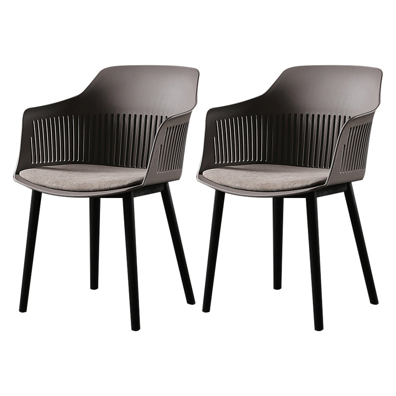 Contemporary Slat Back Arm Chair Matte Finish Metal Chair for Patio Coffee 2 Piece Set Clearhalo ' kitchen&dining_furn' 'Dining Chairs' 'Dining Tables & Seating' 'dining_chair' 'furn' 'furn_dining_chair' 'Furniture' 'furniture_dining_chair' 'Kitchen & Dining Furniture' 'kitchen' 4287544