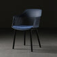 Contemporary Slat Back Arm Chair Matte Finish Metal Chair for Patio Dark Blue 1 Piece Clearhalo ' kitchen&dining_furn' 'Dining Chairs' 'Dining Tables & Seating' 'dining_chair' 'furn' 'furn_dining_chair' 'Furniture' 'furniture_dining_chair' 'Kitchen & Dining Furniture' 'kitchen' 4287546