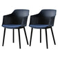 Contemporary Slat Back Arm Chair Matte Finish Metal Chair for Patio Dark Blue 2 Piece Set Clearhalo ' kitchen&dining_furn' 'Dining Chairs' 'Dining Tables & Seating' 'dining_chair' 'furn' 'furn_dining_chair' 'Furniture' 'furniture_dining_chair' 'Kitchen & Dining Furniture' 'kitchen' 4287547
