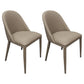 Modern Leather Curved Sloped Armless Chair Matte Finish Parsons Chair for Brasserie Light Gray 2 Piece Set Clearhalo ' kitchen&dining_furn' 'Dining Chairs' 'Dining Tables & Seating' 'dining_chair' 'furn' 'furn_dining_chair' 'Furniture' 'furniture_dining_chair' 'Kitchen & Dining Furniture' 'kitchen' 4287551