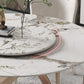 29.52''H Glam Round Dining Table Standard Sintered Stone Dining Table with Pedestal Base Clearhalo ' dining_table' 'Dining Tables & Seating' 'Dining Tables' 'furn' 'furn_dining_table' 'Furniture' 'furniture_dining_table' 'Kitchen & Dining Furniture' 'kitchen&dining_furn' 'kitchen' 'kitchen_dining_table' 4287567