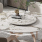 29.52''H Glam Round Dining Table Standard Sintered Stone Dining Table with Pedestal Base Clearhalo ' dining_table' 'Dining Tables & Seating' 'Dining Tables' 'furn' 'furn_dining_table' 'Furniture' 'furniture_dining_table' 'Kitchen & Dining Furniture' 'kitchen&dining_furn' 'kitchen' 'kitchen_dining_table' 4287569