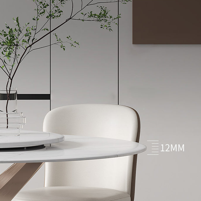29.52''H Glam Round Dining Table Standard Sintered Stone Dining Table with Pedestal Base Clearhalo ' dining_table' 'Dining Tables & Seating' 'Dining Tables' 'furn' 'furn_dining_table' 'Furniture' 'furniture_dining_table' 'Kitchen & Dining Furniture' 'kitchen&dining_furn' 'kitchen' 'kitchen_dining_table' 4287570