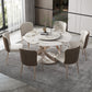 29.52''H Glam Round Dining Table Standard Sintered Stone Dining Table with Pedestal Base Clearhalo ' dining_table' 'Dining Tables & Seating' 'Dining Tables' 'furn' 'furn_dining_table' 'Furniture' 'furniture_dining_table' 'Kitchen & Dining Furniture' 'kitchen&dining_furn' 'kitchen' 'kitchen_dining_table' 4287572