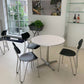Modern MDF Round Dining Table Standard White Dining Table with Pedestal Base Clearhalo ' dining_table' 'Dining Tables & Seating' 'Dining Tables' 'Furniture' 'furniture_dining_table' 'Kitchen & Dining Furniture' 'kitchen&dining_furn' 'kitchen' 'kitchen_dining_table' 4287578