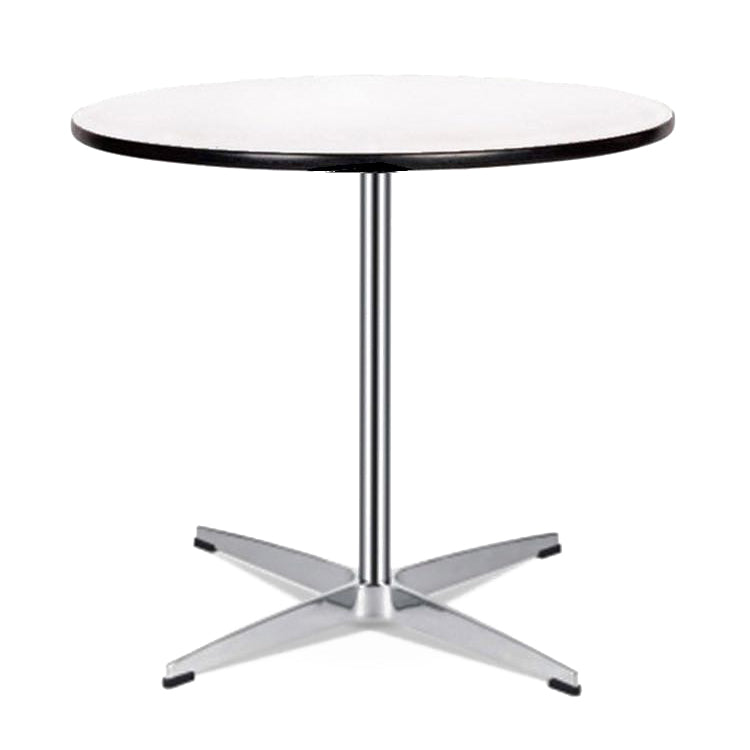 Modern MDF Round Dining Table Standard White Dining Table with Pedestal Base Black Clearhalo ' dining_table' 'Dining Tables & Seating' 'Dining Tables' 'Furniture' 'furniture_dining_table' 'Kitchen & Dining Furniture' 'kitchen&dining_furn' 'kitchen' 'kitchen_dining_table' 4287581