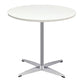 Modern MDF Round Dining Table Standard White Dining Table with Pedestal Base White Clearhalo ' dining_table' 'Dining Tables & Seating' 'Dining Tables' 'Furniture' 'furniture_dining_table' 'Kitchen & Dining Furniture' 'kitchen&dining_furn' 'kitchen' 'kitchen_dining_table' 4287583