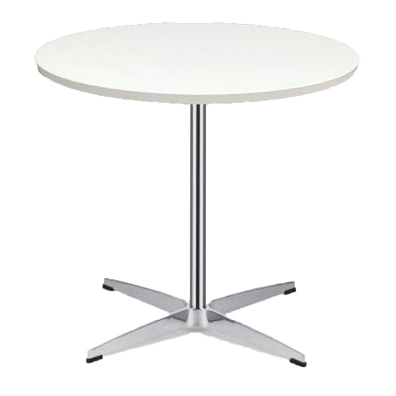 Modern MDF Round Dining Table Standard White Dining Table with Pedestal Base White Clearhalo ' dining_table' 'Dining Tables & Seating' 'Dining Tables' 'Furniture' 'furniture_dining_table' 'Kitchen & Dining Furniture' 'kitchen&dining_furn' 'kitchen' 'kitchen_dining_table' 4287583