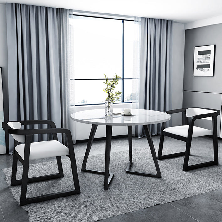 Industrial Style Dining Site Table Stone Furniture with Double Pedestal Clearhalo ' dining_table' 'Dining Tables & Seating' 'Dining Tables' 'furn' 'furn_dining_table' 'Furniture' 'furniture_dining_table' 'Kitchen & Dining Furniture' 'kitchen&dining_furn' 'kitchen' 'kitchen_dining_table' 4287605