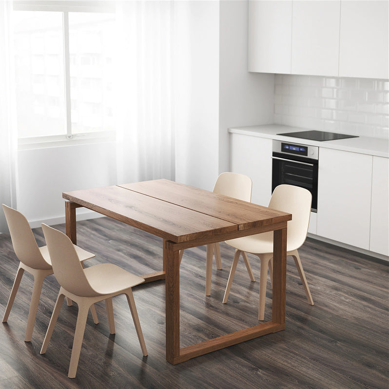 Rectangle Casual Dining Table Wood Color Fixed Table with Ashwood Solid Wood Clearhalo ' dining_table' 'Dining Tables & Seating' 'Dining Tables' 'furn' 'furn_dining_table' 'Furniture' 'furniture_dining_table' 'Kitchen & Dining Furniture' 'kitchen&dining_furn' 'kitchen' 'kitchen_dining_table' 4287617