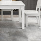 Rectangle Mid-Century Dining Table White Sintered Stone Fixed Table Clearhalo ' dining_table' 'Dining Tables & Seating' 'Dining Tables' 'furn' 'furn_dining_table' 'Furniture' 'furniture_dining_table' 'Kitchen & Dining Furniture' 'kitchen&dining_furn' 'kitchen' 'kitchen_dining_table' 4287642