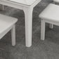 Rectangle Mid-Century Dining Table White Sintered Stone Fixed Table Clearhalo ' dining_table' 'Dining Tables & Seating' 'Dining Tables' 'furn' 'furn_dining_table' 'Furniture' 'furniture_dining_table' 'Kitchen & Dining Furniture' 'kitchen&dining_furn' 'kitchen' 'kitchen_dining_table' 4287643