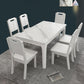Rectangle Mid-Century Dining Table White Sintered Stone Fixed Table Clearhalo ' dining_table' 'Dining Tables & Seating' 'Dining Tables' 'furn' 'furn_dining_table' 'Furniture' 'furniture_dining_table' 'Kitchen & Dining Furniture' 'kitchen&dining_furn' 'kitchen' 'kitchen_dining_table' 4287644