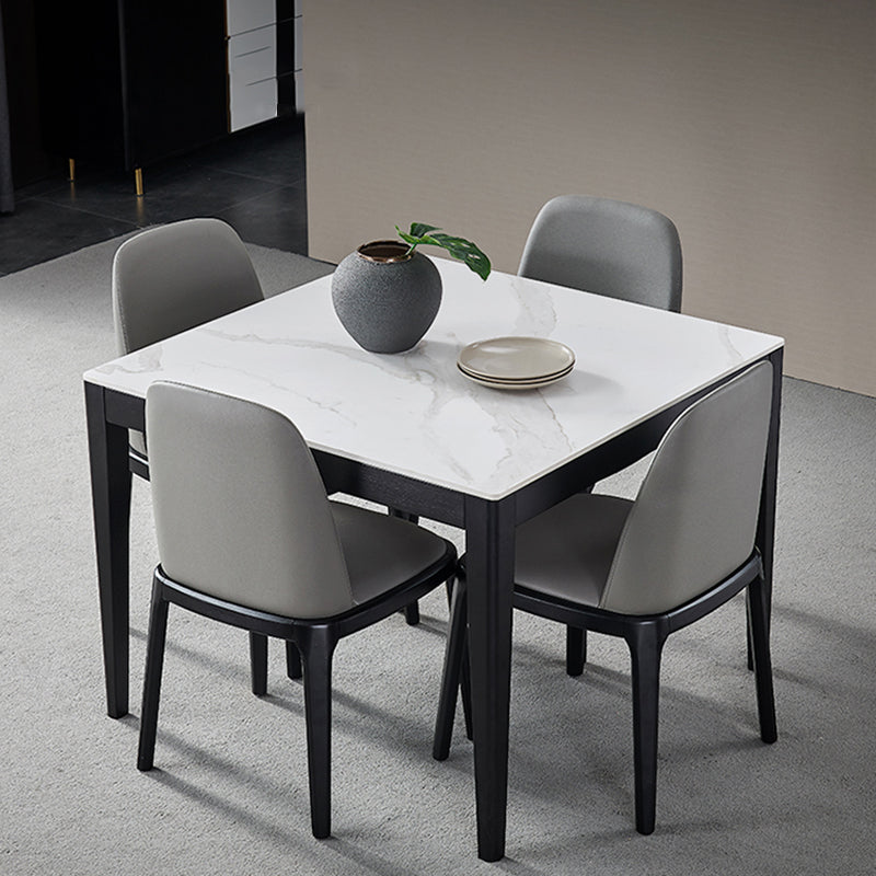 Industrial Style Dining Site Table Square Stone Dining Table with 4 Legs Clearhalo ' dining_table' 'Dining Tables & Seating' 'Dining Tables' 'furn' 'furn_dining_table' 'Furniture' 'furniture_dining_table' 'Kitchen & Dining Furniture' 'kitchen&dining_furn' 'kitchen' 'kitchen_dining_table' 4287649
