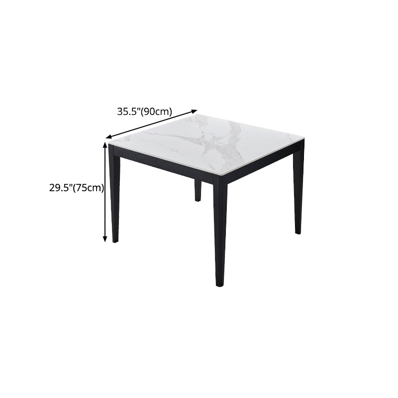 Industrial Style Dining Site Table Square Stone Dining Table with 4 Legs Clearhalo ' dining_table' 'Dining Tables & Seating' 'Dining Tables' 'furn' 'furn_dining_table' 'Furniture' 'furniture_dining_table' 'Kitchen & Dining Furniture' 'kitchen&dining_furn' 'kitchen' 'kitchen_dining_table' 4287659