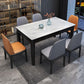 Rectangle 4 Legs Table Mid-Century Modern White Tone Fixed Table of Sintered Stone Clearhalo ' dining_table' 'Dining Tables & Seating' 'Dining Tables' 'furn' 'furn_dining_table' 'Furniture' 'furniture_dining_table' 'Kitchen & Dining Furniture' 'kitchen&dining_furn' 'kitchen' 'kitchen_dining_table' 4287661
