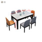 Rectangle 4 Legs Table Mid-Century Modern White Tone Fixed Table of Sintered Stone Clearhalo ' dining_table' 'Dining Tables & Seating' 'Dining Tables' 'furn' 'furn_dining_table' 'Furniture' 'furniture_dining_table' 'Kitchen & Dining Furniture' 'kitchen&dining_furn' 'kitchen' 'kitchen_dining_table' 4287673