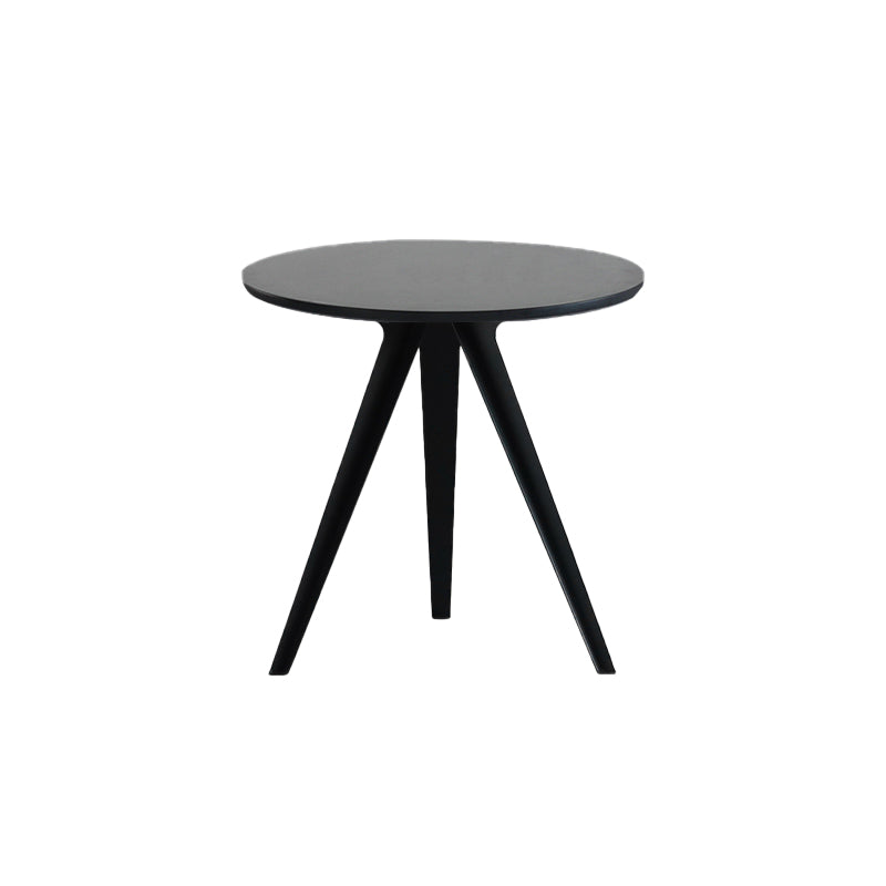 Contemporary Round Shape MDF Table Standard Kitchen Dining Table with Pedestal Base Black 27.6"L x 27.6"W x 29.5"H Without Chairs Clearhalo ' dining_table' 'Dining Tables & Seating' 'Dining Tables' 'furn' 'furn_dining_table' 'Furniture' 'furniture_dining_table' 'Kitchen & Dining Furniture' 'kitchen&dining_furn' 'kitchen' 'kitchen_dining_table' 4287675