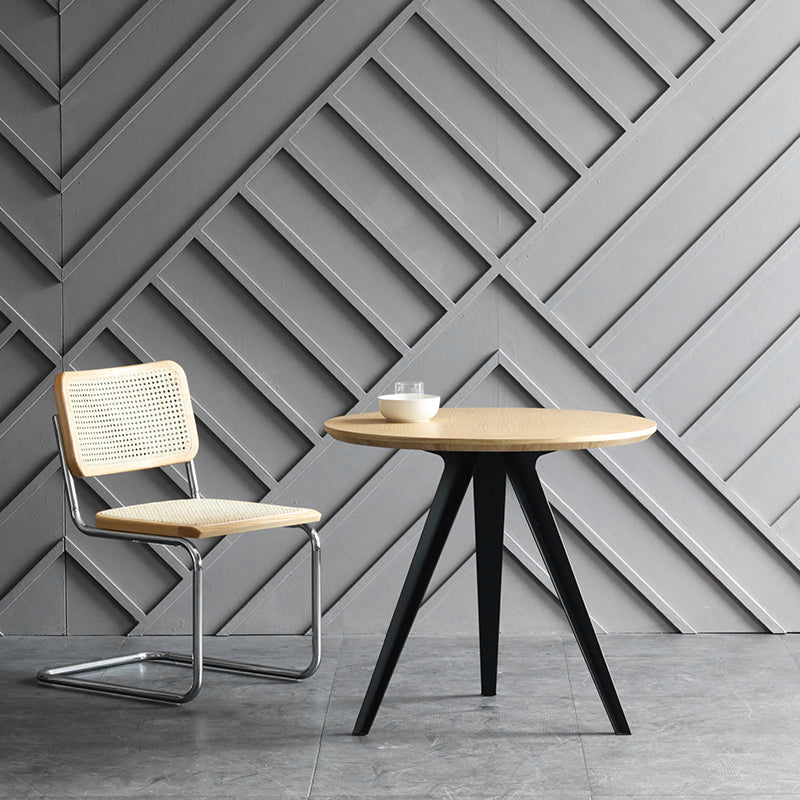 Contemporary Round Shape MDF Table Standard Kitchen Dining Table with Pedestal Base Clearhalo ' dining_table' 'Dining Tables & Seating' 'Dining Tables' 'furn' 'furn_dining_table' 'Furniture' 'furniture_dining_table' 'Kitchen & Dining Furniture' 'kitchen&dining_furn' 'kitchen' 'kitchen_dining_table' 4287677