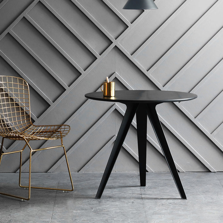 Contemporary Round Shape MDF Table Standard Kitchen Dining Table with Pedestal Base Clearhalo ' dining_table' 'Dining Tables & Seating' 'Dining Tables' 'furn' 'furn_dining_table' 'Furniture' 'furniture_dining_table' 'Kitchen & Dining Furniture' 'kitchen&dining_furn' 'kitchen' 'kitchen_dining_table' 4287680