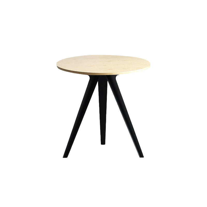Contemporary Round Shape MDF Table Standard Kitchen Dining Table with Pedestal Base Natural 27.6"L x 27.6"W x 29.5"H Without Chairs Clearhalo ' dining_table' 'Dining Tables & Seating' 'Dining Tables' 'furn' 'furn_dining_table' 'Furniture' 'furniture_dining_table' 'Kitchen & Dining Furniture' 'kitchen&dining_furn' 'kitchen' 'kitchen_dining_table' 4287688