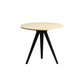 Contemporary Round Shape MDF Table Standard Kitchen Dining Table with Pedestal Base Natural 31.5"L x 31.5"W x 29.5"H Without Chairs Clearhalo ' dining_table' 'Dining Tables & Seating' 'Dining Tables' 'furn' 'furn_dining_table' 'Furniture' 'furniture_dining_table' 'Kitchen & Dining Furniture' 'kitchen&dining_furn' 'kitchen' 'kitchen_dining_table' 4287691
