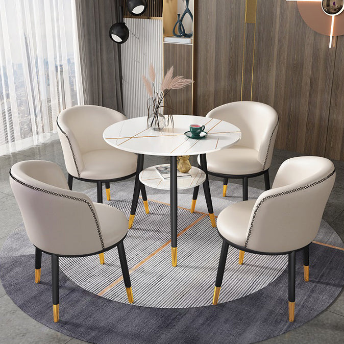 Round Dining Site Table Traditional Luxury 4-foot Stone Home Furniture Clearhalo ' dining_table' 'Dining Tables & Seating' 'Dining Tables' 'furn' 'furn_dining_table' 'Furniture' 'furniture_dining_table' 'Kitchen & Dining Furniture' 'kitchen&dining_furn' 'kitchen' 'kitchen_dining_table' 4287718