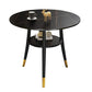 Round Dining Site Table Traditional Luxury 4-foot Stone Home Furniture Black Without Chairs Clearhalo ' dining_table' 'Dining Tables & Seating' 'Dining Tables' 'furn' 'furn_dining_table' 'Furniture' 'furniture_dining_table' 'Kitchen & Dining Furniture' 'kitchen&dining_furn' 'kitchen' 'kitchen_dining_table' 4287721