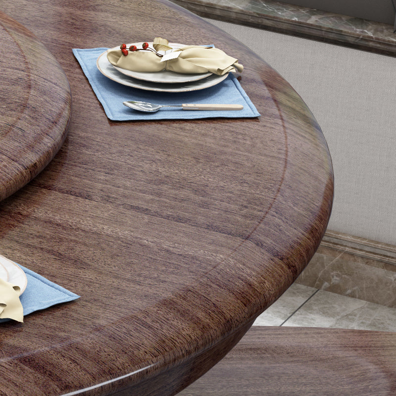 Modern Round Shape Brown Table Solid Wood Standard Dining Table for Kitchen Clearhalo ' dining_table' 'Dining Tables & Seating' 'Dining Tables' 'furn' 'furn_dining_table' 'Furniture' 'furniture_dining_table' 'Kitchen & Dining Furniture' 'kitchen&dining_furn' 'kitchen' 'kitchen_dining_table' 4287749