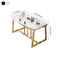 Metal Traditional Luxury Rectangle Table Sintered Stone Table,47"L x 21"W x 29"H Clearhalo ' dining_table' 'Dining Tables & Seating' 'Dining Tables' 'furn' 'furn_dining_table' 'Furniture' 'furniture_dining_table' 'Kitchen & Dining Furniture' 'kitchen&dining_furn' 'kitchen' 'kitchen_dining_table' 4287765