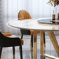 Round Furniture Luxury Style Marble Double Pedestal Dinner Table with Turntable Clearhalo ' dining_table' 'Dining Tables & Seating' 'Dining Tables' 'furn' 'furn_dining_table' 'Furniture' 'furniture_dining_table' 'Kitchen & Dining Furniture' 'kitchen&dining_furn' 'kitchen' 'kitchen_dining_table' 4287772