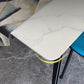 Rectangle Luxury Style Dining Table Two-Color Fixed Table with Sintered Stone Clearhalo ' dining_table' 'Dining Tables & Seating' 'Dining Tables' 'furn' 'furn_dining_table' 'Furniture' 'furniture_dining_table' 'Kitchen & Dining Furniture' 'kitchen&dining_furn' 'kitchen' 'kitchen_dining_table' 4287786