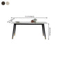 Rectangle Luxury Style Dining Table Two-Color Fixed Table with Sintered Stone Clearhalo ' dining_table' 'Dining Tables & Seating' 'Dining Tables' 'furn' 'furn_dining_table' 'Furniture' 'furniture_dining_table' 'Kitchen & Dining Furniture' 'kitchen&dining_furn' 'kitchen' 'kitchen_dining_table' 4287791