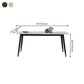 Rectangle Luxury Style Dining Table Two-Color Fixed Table with Sintered Stone Clearhalo ' dining_table' 'Dining Tables & Seating' 'Dining Tables' 'furn' 'furn_dining_table' 'Furniture' 'furniture_dining_table' 'Kitchen & Dining Furniture' 'kitchen&dining_furn' 'kitchen' 'kitchen_dining_table' 4287793