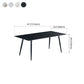 Industrial Style Rectangle Dining Table Stone Dinner Table with Metal 4 Legs Clearhalo ' dining_table' 'Dining Tables & Seating' 'Dining Tables' 'furn' 'furn_dining_table' 'Furniture' 'furniture_dining_table' 'Kitchen & Dining Furniture' 'kitchen&dining_furn' 'kitchen' 'kitchen_dining_table' 4287809