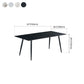 Industrial Style Rectangle Dining Table Stone Dinner Table with Metal 4 Legs Clearhalo ' dining_table' 'Dining Tables & Seating' 'Dining Tables' 'furn' 'furn_dining_table' 'Furniture' 'furniture_dining_table' 'Kitchen & Dining Furniture' 'kitchen&dining_furn' 'kitchen' 'kitchen_dining_table' 4287811