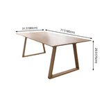 Rectangle Mid-Century Modern Table Wood Color Fixed Table with 4 Legs Clearhalo ' dining_table' 'Dining Tables & Seating' 'Dining Tables' 'furn' 'furn_dining_table' 'Furniture' 'furniture_dining_table' 'Kitchen & Dining Furniture' 'kitchen&dining_furn' 'kitchen' 'kitchen_dining_table' 4287829