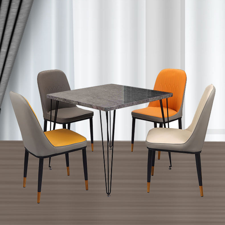 Industrial Style Square Dining Table 4 Legs Dining Site Table for Dining Room Clearhalo ' dining_table' 'Dining Tables & Seating' 'Dining Tables' 'furn' 'furn_dining_table' 'Furniture' 'furniture_dining_table' 'Kitchen & Dining Furniture' 'kitchen&dining_furn' 'kitchen' 'kitchen_dining_table' 4287836