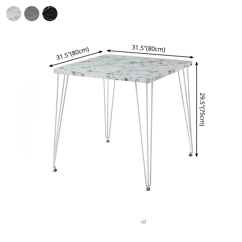 Industrial Style Square Dining Table 4 Legs Dining Site Table for Dining Room Clearhalo ' dining_table' 'Dining Tables & Seating' 'Dining Tables' 'furn' 'furn_dining_table' 'Furniture' 'furniture_dining_table' 'Kitchen & Dining Furniture' 'kitchen&dining_furn' 'kitchen' 'kitchen_dining_table' 4287846