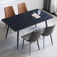 Medieval Modern Sintered Stone Table for Restaurant Rectangle Table with 4 Legs Clearhalo ' dining_table' 'Dining Tables & Seating' 'Dining Tables' 'furn' 'furn_dining_table' 'Furniture' 'furniture_dining_table' 'Kitchen & Dining Furniture' 'kitchen&dining_furn' 'kitchen' 'kitchen_dining_table' 4287860