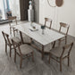 Rectangle Mid-Century Modern Dining Table White Tone Fixed Table with Sintered Stone Clearhalo ' dining_table' 'Dining Tables & Seating' 'Dining Tables' 'furn' 'furn_dining_table' 'Furniture' 'furniture_dining_table' 'Kitchen & Dining Furniture' 'kitchen&dining_furn' 'kitchen' 'kitchen_dining_table' 4287870