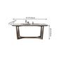 Rectangle Mid-Century Modern Dining Table White Tone Fixed Table with Sintered Stone Clearhalo ' dining_table' 'Dining Tables & Seating' 'Dining Tables' 'furn' 'furn_dining_table' 'Furniture' 'furniture_dining_table' 'Kitchen & Dining Furniture' 'kitchen&dining_furn' 'kitchen' 'kitchen_dining_table' 4287877