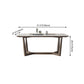 Rectangle Mid-Century Modern Dining Table White Tone Fixed Table with Sintered Stone Clearhalo ' dining_table' 'Dining Tables & Seating' 'Dining Tables' 'furn' 'furn_dining_table' 'Furniture' 'furniture_dining_table' 'Kitchen & Dining Furniture' 'kitchen&dining_furn' 'kitchen' 'kitchen_dining_table' 4287878