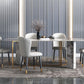Traditional Luxury Dining Table Rectangle Sintered Stone Dining Table with Gold Frame for Home Clearhalo ' dining_table' 'Dining Tables & Seating' 'Dining Tables' 'furn' 'furn_dining_table' 'Furniture' 'furniture_dining_table' 'Kitchen & Dining Furniture' 'kitchen&dining_furn' 'kitchen' 'kitchen_dining_table' 4287880