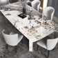 Traditional Luxury Dining Table Rectangle Sintered Stone Dining Table with Gold Frame for Home Clearhalo ' dining_table' 'Dining Tables & Seating' 'Dining Tables' 'furn' 'furn_dining_table' 'Furniture' 'furniture_dining_table' 'Kitchen & Dining Furniture' 'kitchen&dining_furn' 'kitchen' 'kitchen_dining_table' 4287883