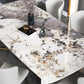 Traditional Luxury Dining Table Rectangle Sintered Stone Dining Table with Gold Frame for Home Clearhalo ' dining_table' 'Dining Tables & Seating' 'Dining Tables' 'furn' 'furn_dining_table' 'Furniture' 'furniture_dining_table' 'Kitchen & Dining Furniture' 'kitchen&dining_furn' 'kitchen' 'kitchen_dining_table' 4287885